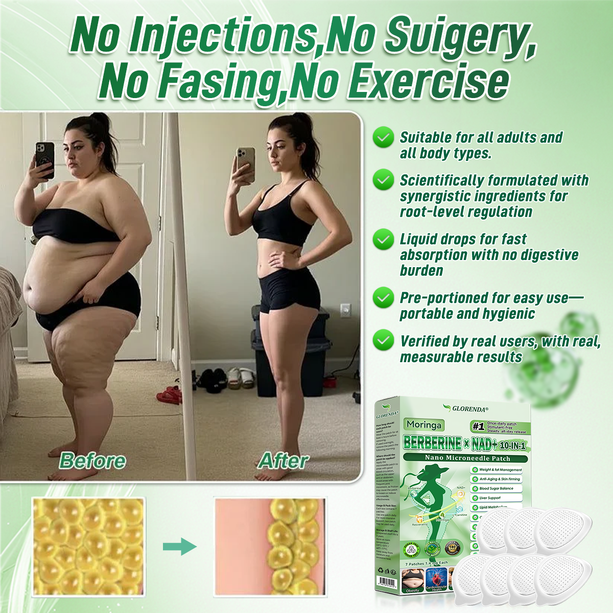 Only 10 boxes left! ⏰ offering an extra 30% off for you! Doctor-tested and proven, 4-6 boxes of our Patches are enough to help you manage your weight and blood sugar levels with long-lasting results. Grab yours now!