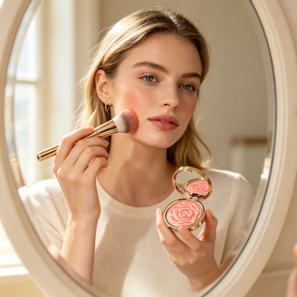 🌹 Beauty Essential | Silky Rose Blush | Everyday Makeup Gift | Sculpted Petal Glow