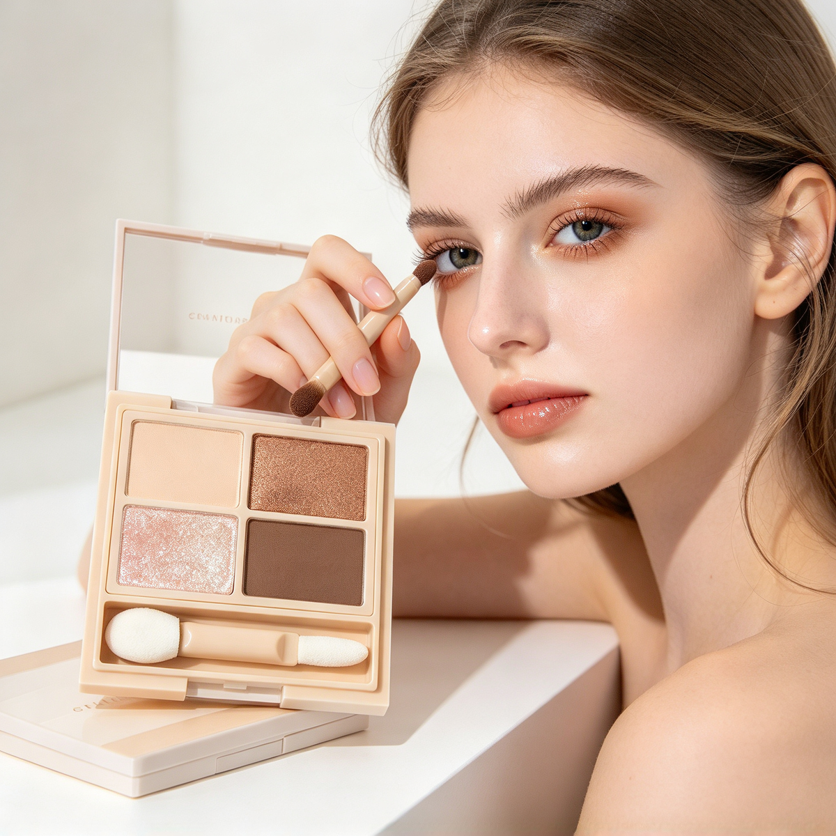 🎨 Beauty Essential | Silky Four-Shade Palette | Everyday Makeup Gift | Effortless Neutral Dimension