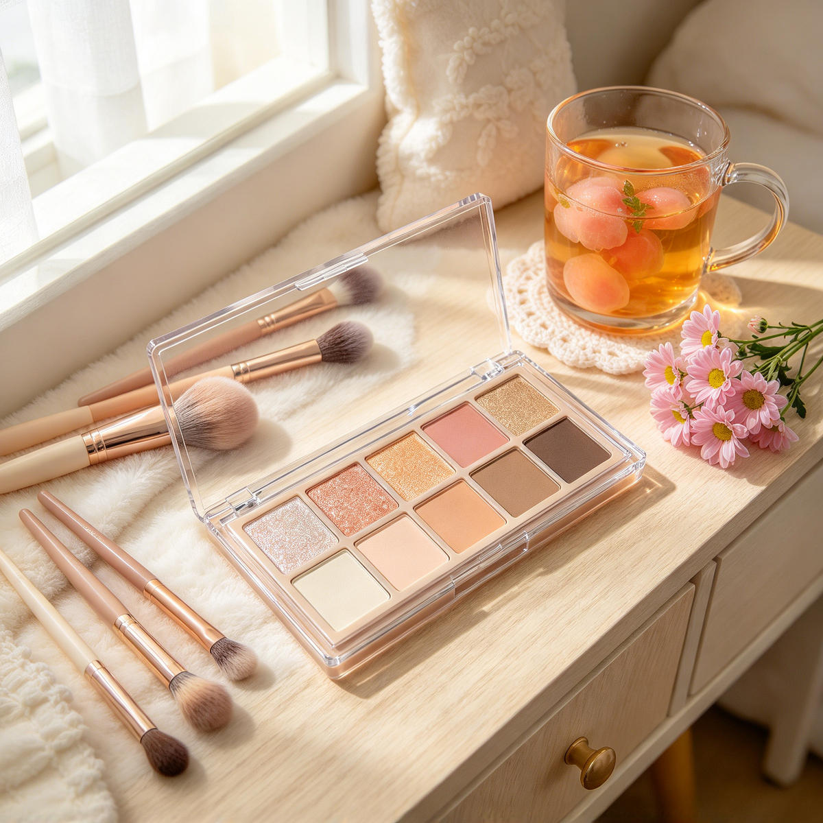 🎨 Beauty Essential | Silky Ten-Color Palette | Everyday Makeup Gift | Versatile Luminous Eyes